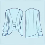 pale blue shrug top image